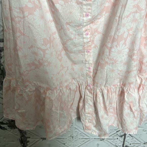 Lisa Marie Fernandez for Target ruffle light pink floral off shoulder dress - Picture 3 of 7